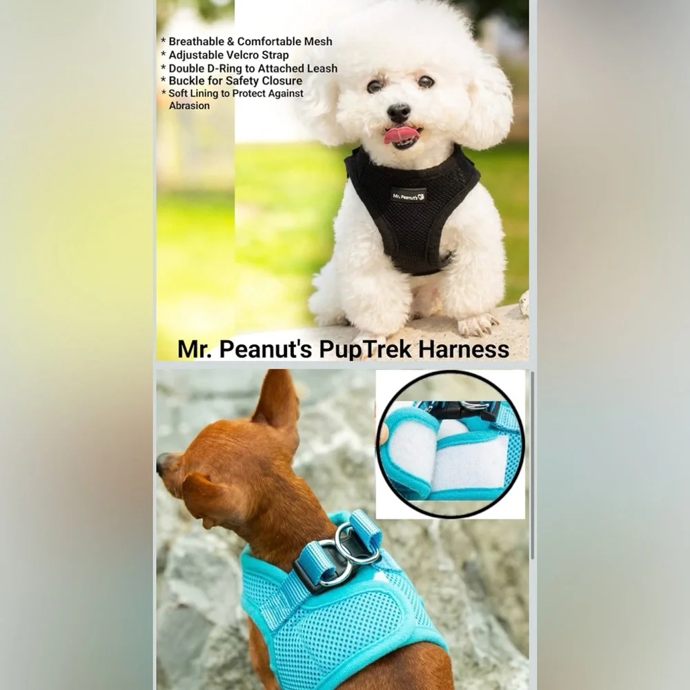 Mr. Peanut's Pink Pet Harness XS Dogs (2-4 pounds)